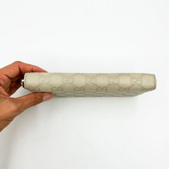 Gucci GG Monogram Guccissima Neutral Leather Zip Around Wallet Organizer - Picture 4 of 12